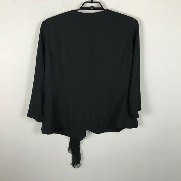 Vintage 1990s Cachet Bari Protas Blazer Plus Size 24 Black Sequin Chiffon Accent - Picture 7 of 8